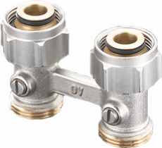 OV ZB Absperrverschraubung Multiflex F / 3/4" ÜMx3/4" AG Dgf