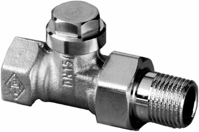 Heimeier Regulux Verschraubung 1/2"D / RG vernickelt mit Entleerung Heimeier Regulux Verschraubung 1/2"D / RG vernickelt mit Entleerung