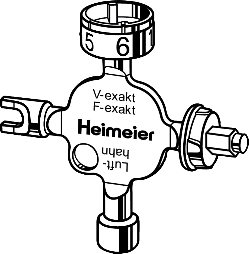 HEIMEIER Universalschlüssel / f. V/F-exakt, Regulux, Vekolux, B-Kopf