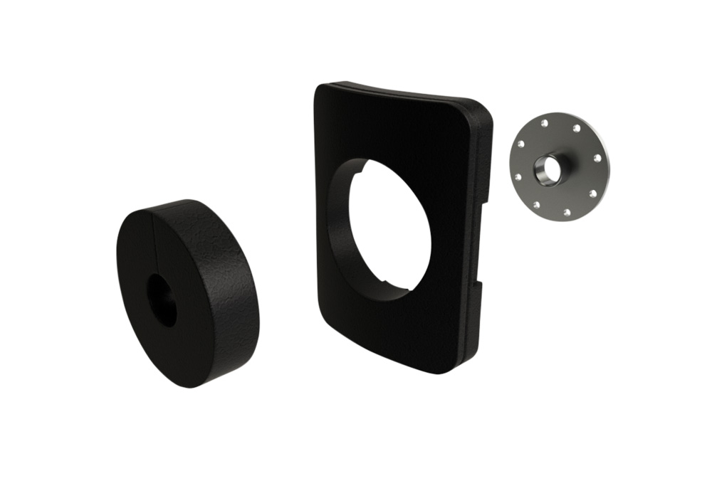 Zubehör E-Heiz Mont-Kit D670 Eckig / eckig