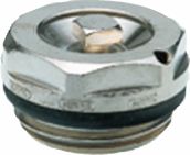 Entlüftungsstopfen, Ms. vernickelt, 1/2" / selbstdichtend