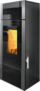 wodtke Kaminofen Giro water+ black 8 kW / Scheitholz