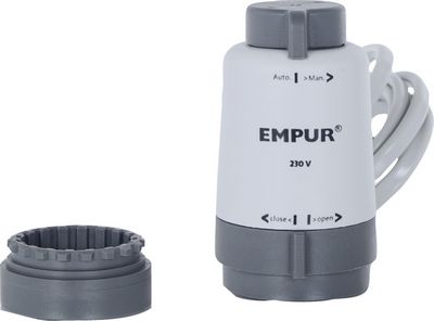 Empur Stellantrieb mit Montagehilfe 230V / Man Open mit Adapterring