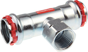 Pruduktbild: VSH T-Stück IG i/i/i 8xRp1/2 x 18 C-St. / für V-Kontur, 6561170