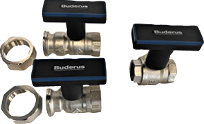 Logafix Pumpenkugelhahn-Set 1 1/4" VL/RL / best. aus 1 PKH-Set und 1 Kugelhahn