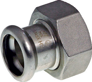 Logafix Edelst. V2A hlb. Versch. / d15xG3/4 (DN20) I/I flachd., M-Kontur
