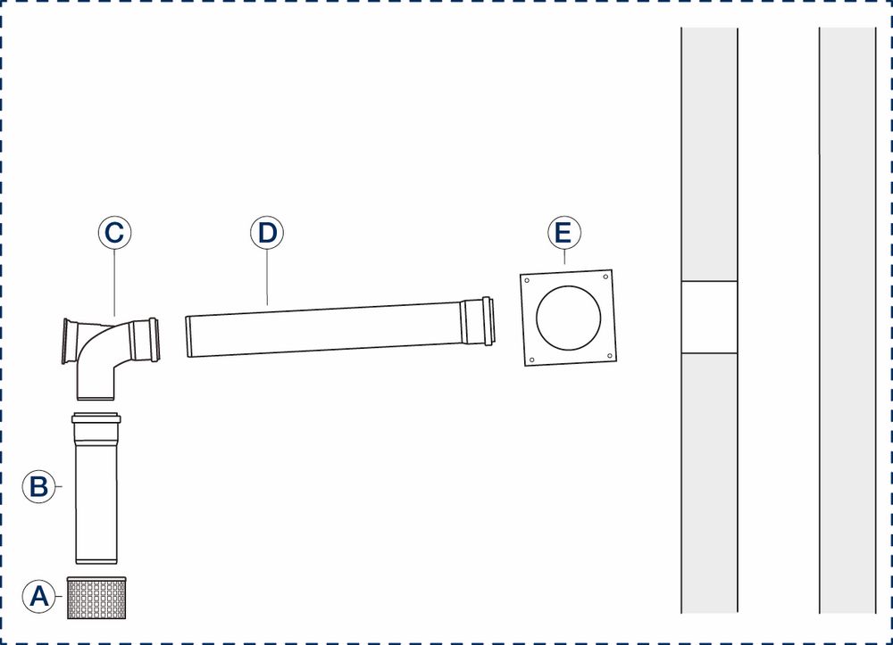 Buderus Grundbausatz GN, d:80 / für Wärmeerzeuger mit KAS nach oben