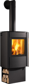 wodkte Kaminofen Spencer 7 kW, black / raumluftunabhängig