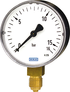 Röhrenf Mano m 2 100mm D 1/2"0-10bar