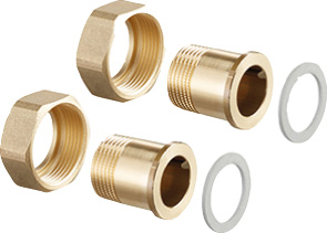 OVENTROP-Tüllenanschluss-Set / 1 1/4",Set=2 Tüllen m. AG,flachdichtend