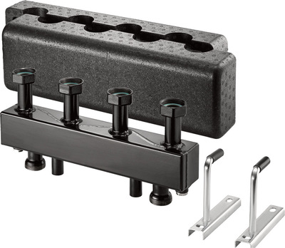 OVENTROP-Verteilerbalken für Regumat / DN25, für 2 Heizkreise, Stahl OVENTROP-Verteilerbalken für Regumat / DN25, für 2 Heizkreise, Stahl