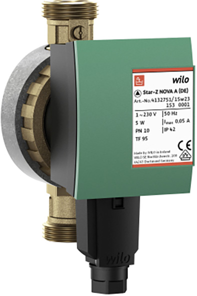Wilo Nassläufer-Hocheffizienzpumpe / Star-Z NOVA A,Rp1/2,1x230V,4.5W
