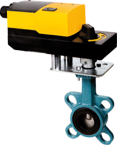 Sauter Ringdrosselklappe DEF025 F200 / DN25 PN16 kpl. mit Antrieb ADM322F120