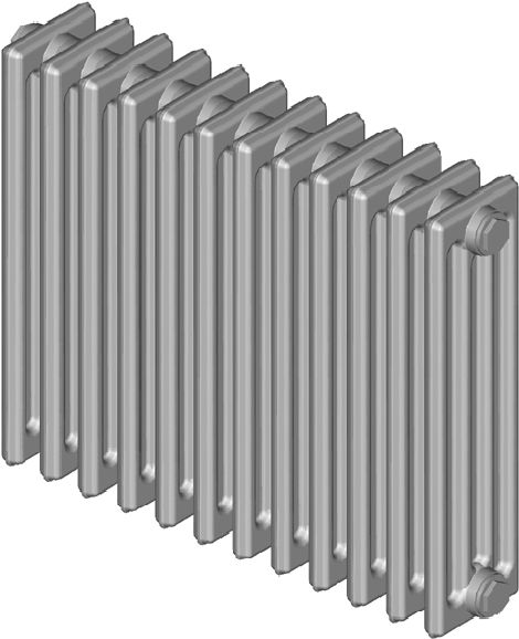 Gussradiatorglieder DIN4703 lackiert / Bauhöhe 280 mm Bautiefe 250 mm