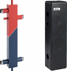 Hydr. Weiche 60/50 1"-IG incl. Iso / 30mm schwarzer EPP-Schaum, max. 3m3/h Hydr. Weiche 60/50 1"-IG incl. Iso / 30mm schwarzer EPP-Schaum, max. 3m3/h