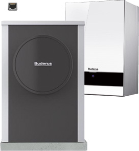 Buderus Logatherm WLW196i.2-4 AR B W S+ / A-7/W35: max.5kW, bivalent silent+, weiß