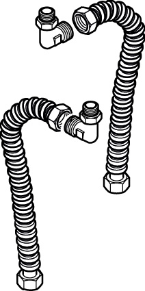 Buderus Verrohrung-HK U-flex / Speicher unten