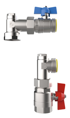 Kugelhahnset Logafloor KHS V1 / 2x Kugelhähne 1" vertikale Ausführung