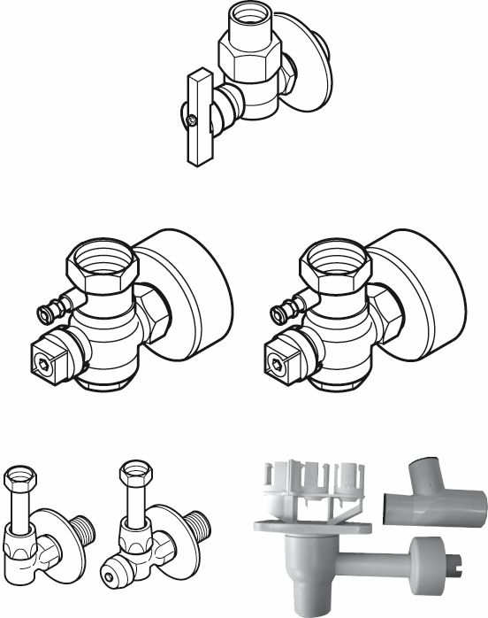 Buderus AS6-UP Anschluss-Set 6,Unterputz / GU-BS,Siphon, HU, U-BA für Kombi