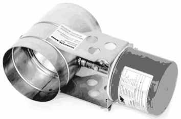 Motorische Abgasabsperrklappe GB402 / Typ MUKD 250 mit Adapter