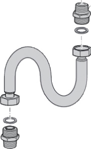 Flexible Gasanschluss / für Kaskadenunit GB162 bei Flüssiggas