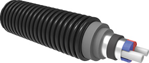 Ecoflex Aqua VIP Twin 25x3,5-20x2,8mm / Mantelrohr 140mm äD, Nr. 1119053 PN10