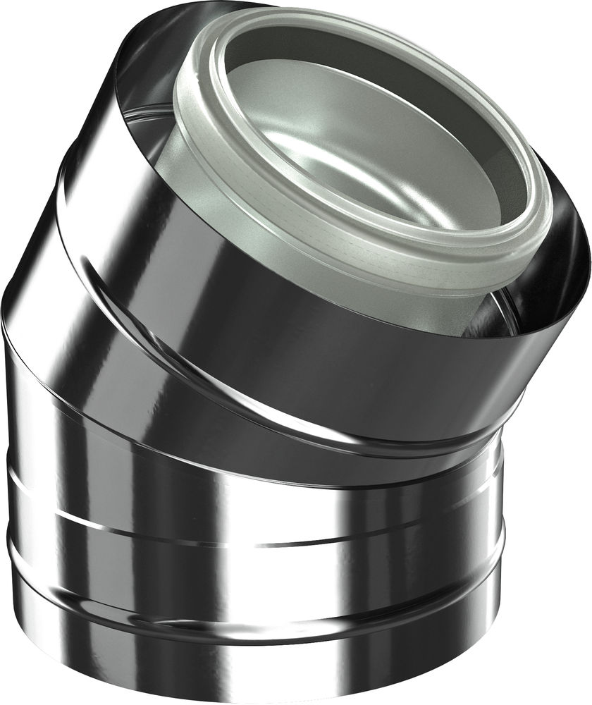 Bogen konz. Ø110/160, 30° Edelstahl