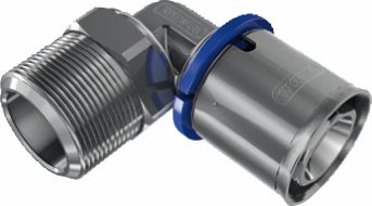 Wavin M1 Überg.-Winkel AG 90 Gr 75x21/2 / Metallfitting