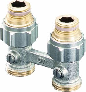 OV ZB Absperrverschraubung / 1/2" AGx3/4" AG OV ZB Absperrverschraubung / 1/2" AGx3/4" AG