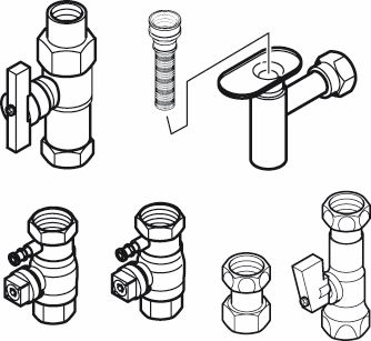 Buderus Anschluss-Set 2, AS2-AP, Aufputz / Bestehend aus: GA-BS, U-TA11, HA, U-BA