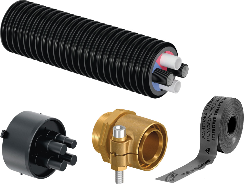 ECOFLEX Anschlußpaket WP 4xDN25/12m PexA / 2x Medium 32, 2x leer 32, äD 140, Zub. ECOFLEX Anschlußpaket WP 4xDN25/12m PexA / 2x Medium 32, 2x leer 32, äD 140, Zub.