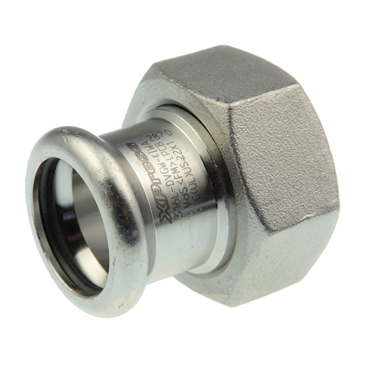 Logafix Edelst. V4A hlb. Versch. / d15xG3/4 (DN20) I/I flachd., M-Kontur