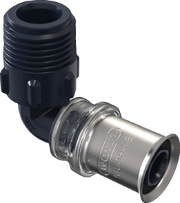 Wavin Winkel Tigris K5 / 16mm x 1/2" AG, 90 Grad