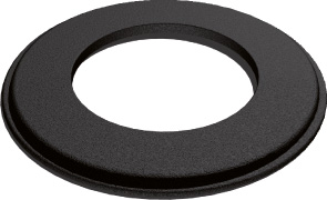 Rosette 120 schwarz email RLU DIN1298
