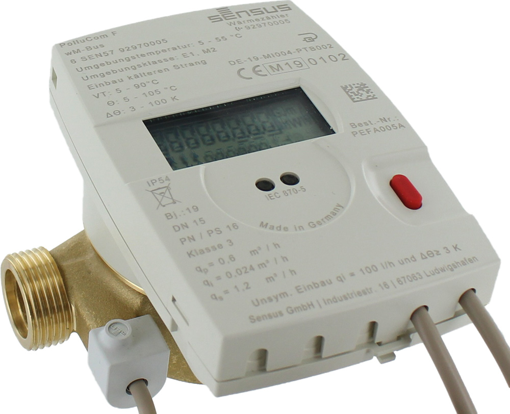 Sensus WMZ PolluCom F Qp0,6 M-Bus wirel. / BL 110mm, G3/4" für R1/2" PEFA005A Sensus WMZ PolluCom F Qp0,6 M-Bus wirel. / BL 110mm, G3/4" für R1/2" PEFA005A