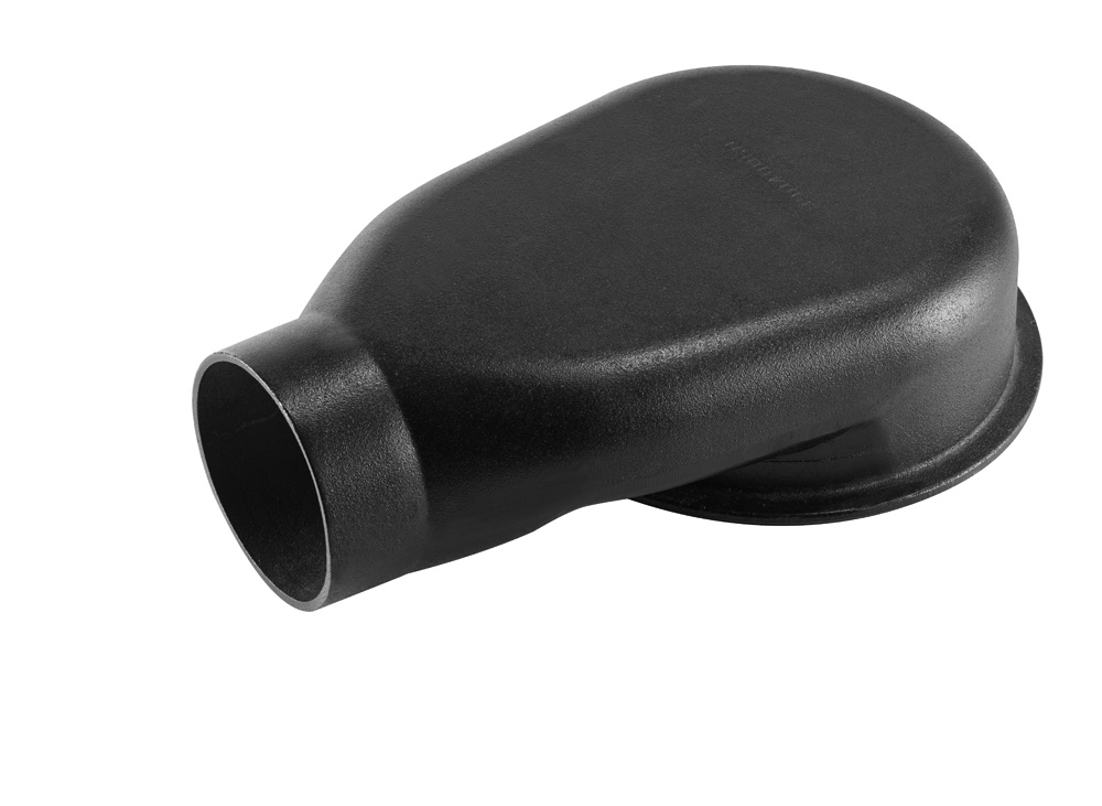 Buderus Kuppel waagerecht d=145 / schwarz lackiert, Festbr.Heizeinsätze