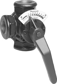 Honeywell Dreiwege-Muffenmischer V54 / GG 20, schwarz, PN 6, gerade DN 15, kvs4