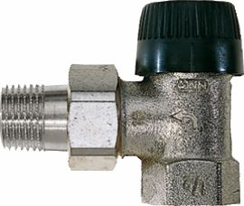 Logafix Thermostatventil TVE15 / 1/2" Eck, vernickelt Logafix Thermostatventil TVE15 / 1/2" Eck, vernickelt