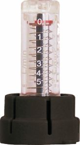 Logafloor DuFluMes 1/2" 0-5l/min Ms vern / Messing vern., schwarze Arretierhaube