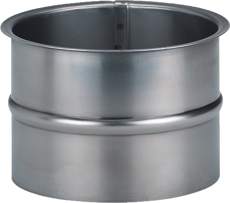 Abgasrohr-Wandfutter Stahl, d: 130 x 1mm / einfach, unbeschichtet, 120 mm lang
