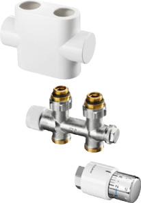 OV Anschluss-Set für Badheizkörper / Multiblock T/Uni SH", Dg, verchromt