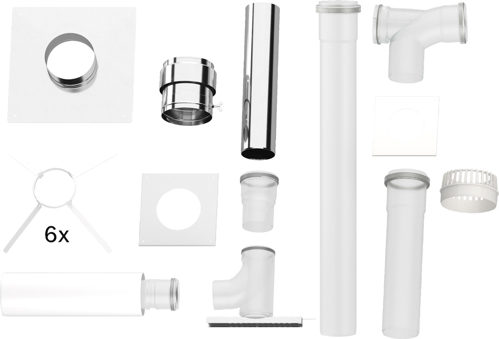 Buderus Grundbaus. GA B53P DN110-125 / GA im Schacht Erweit. auf DN125