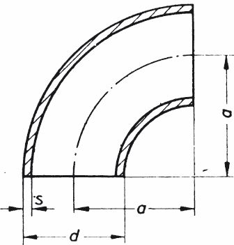 Stahlrohrbogen 90 Grad, 21,3mm ä.D. / DIN2605-1