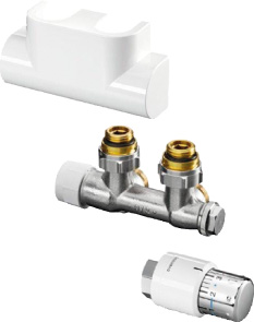 OV Anschluss-Set für Badheizkörper / Multiblock T/Uni SH", Eck, verchromt