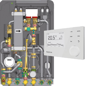 Buderus Logamax kompakt WS170-35 UE mit / RC310, Heizkreis direkt, Unterputz