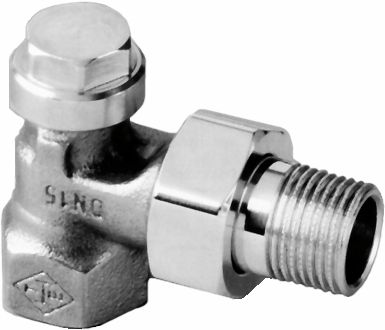 Heimeier Regulux Verschraubung 1/2"E / RG vernickelt mit Entleerung Heimeier Regulux Verschraubung 1/2"E / RG vernickelt mit Entleerung