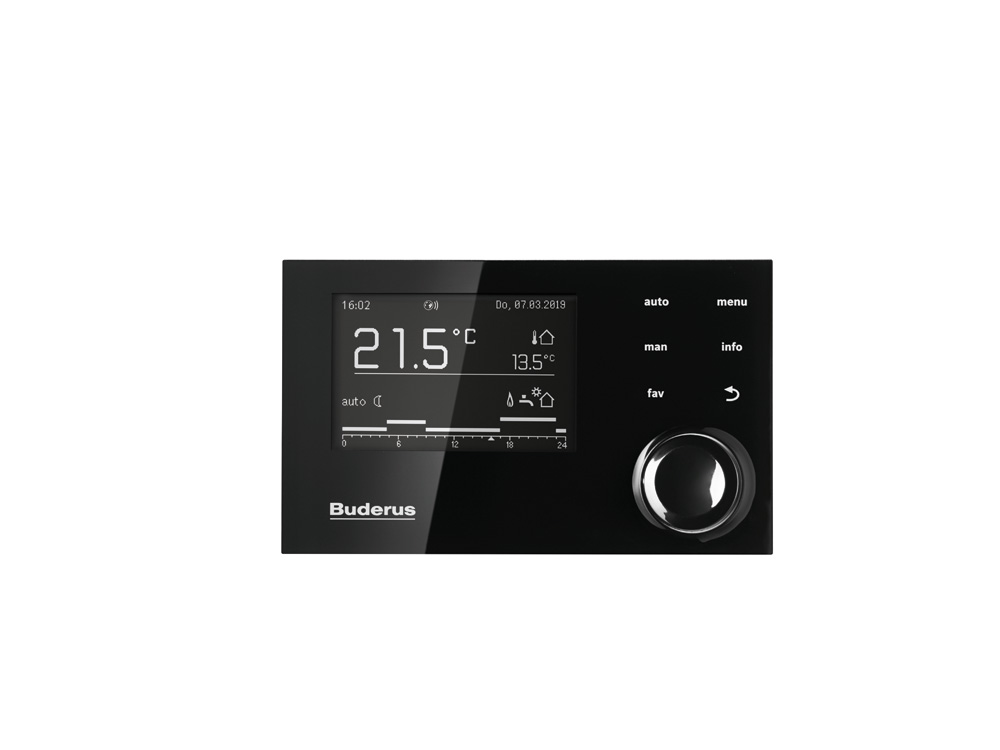 Buderus Logamatic RC310 schwarz DE,AT,LU / System-Bedieneinheit, mit Außenfühler T1