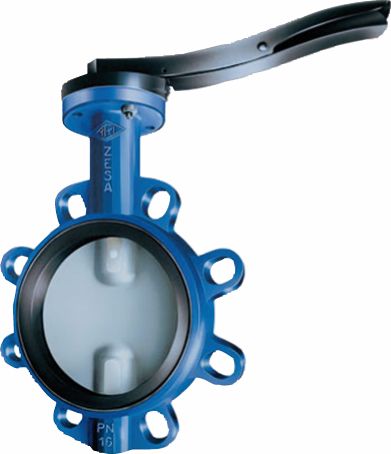 Absperrklappe ZESA DN100 PN6-16 GGG / Rasthebel,Scheibe Edelstahl,EPDM Absperrklappe ZESA DN100 PN6-16 GGG / Rasthebel,Scheibe Edelstahl,EPDM