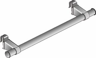 Wemefa Handtuchhalter 600mm lg, / Standardfarbe für Flachheizkörper