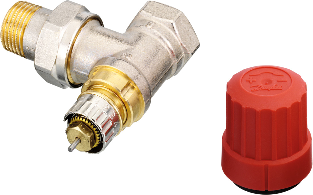 Danfoss Ventil RA-N10 3/8"Eck 013G0031 / Messing vernickelt Danfoss Ventil RA-N10 3/8"Eck 013G0031 / Messing vernickelt